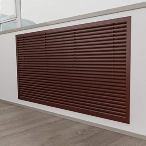 Heizungsverkleidung, Radiator Cover Im Modernen Stil aus Aluminiumlegierung, Design mit Schnappmontage, für Dekoratives Wohnzimmer zu Hause(Brown,20 * 20cm/8 * 8in) von WANGCEPLSD