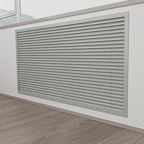 Heizungsverkleidung, Radiator Cover Im Modernen Stil aus Aluminiumlegierung, Design mit Schnappmontage, für Dekoratives Wohnzimmer zu Hause(Gray,50 * 50cm/20 * 20in) von WANGCEPLSD