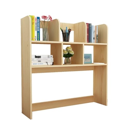 WANGCEPLSD Schreibtisch Regalaufsatz für Studentenwohnheim, 3-lagiges Schreibtisch Regal aus Kiefernholz, für 27-Zoll-Computermonitor, Die Rückseite Ist Ausgehöhlt für Eine Einfache(60cm/24in) von WANGCEPLSD