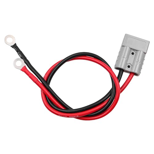 Batterieanschlüsse mit O-Ring-Anschlüssen, 50 A, 600 V, Batteriestromkabel, 10 AWG, 50 cm, für Gabelstapler, Anhängerwinden, Wohnwagen, Boote von WANGCL