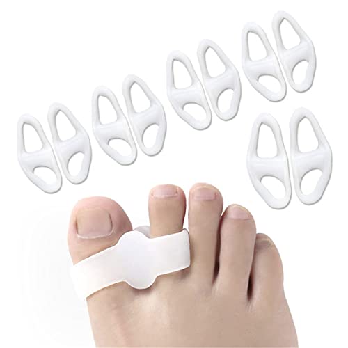 WANGCL 10 Stück Hallux Valgus Korrektur, Zehenstrecker mit 2 Schlaufen für Damen und Herren Relief Bunionette Schwielen von WANGCL