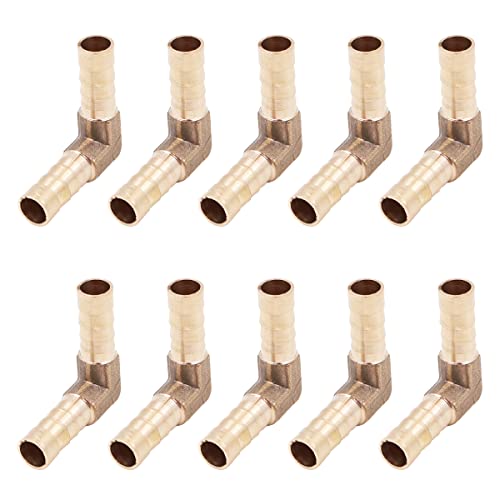 WANGCL 10 Stück Schlauchverbinder 8mm, 90 Grad Schlauch Anschluss Benzinschlauch Verbinder für Luft Wasser öL Gas Kraftstoff von WANGCL