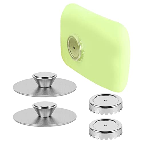 WANGCL 2er Set Magnetische Seifenschale mit Saugnapf Edelstahl Wandmontage Magnetische Seifenschale Halter für Bad Küche mit 3M Kleber von WANGCL