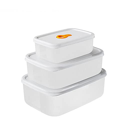 WANGCL 3 Größen Frischhaltedosen aus Kunststoff, Lebensmittelbehälter mit abnehmbarer Abflussplatte und Deckel Tablett zum Aufbewahren von Obst, Gemüse, Fleisch und mehr von WANGCL