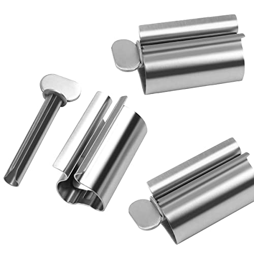 WANGCL 3 Stück Edelstahl Tubenquetscher Zahnpasta-Quetscher Metall Zahnpasta Tube Wringer Halter Ständer Zahnpasta Expressor Squeezer für Badezimmer von WANGCL