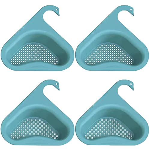 WANGCL 4 Stück Schwan Spülbecken-Filterkorb, dreieckig, Spülbecken, Abfluss-Gestell, Waschen, Gemüse, Obst, Tee, Tasse, Reinigung für Küche, Badezimmer, Blau WANGCL 4 Stück Schwan Spülbecken-Filterkorb, dreieckig, Spülbecken, Abfluss-Gestell, Waschen, Gemüse, Obst, Tee, Tasse, Reinigung für Küche, Badezimmer, Blau von WANGCL