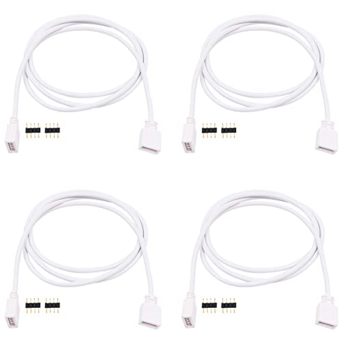 WANGCL 4PCS LED Strip Light Extension Cable 1m - 4pin für RGB 3528 5050 2835 Strip Light & Controller von WANGCL