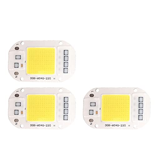 WANGCL 50W AC220V LED-Chip Hochleistungs-LED-Chip Hochspannungs-COB-LED-Dimmer-Lampe Perlen-Lichtquelle für den Innen- und Außenbereich -6500K von WANGCL