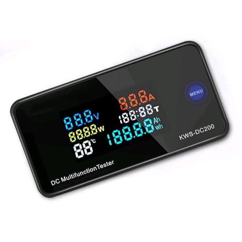 WANGCL Digitale DC-Spannungs- und Strommessgeräte DC200-100A Energiemonitor Smart Meter Multifunktionales Voltmeter mit Shunt von WANGCL