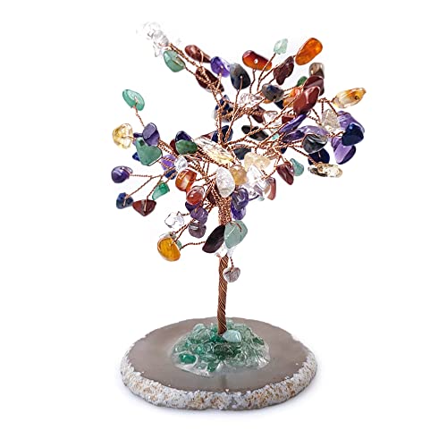 WANGCL Heilchakra-Edelsteinbaum für Energieheilung Feng Shui Fortune Good Luck Reichtum und Wohlstand-Bunt von WANGCL