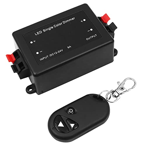 WANGCL Led Dimmer 12V, 8A Dimmer Schalter mit RF Fernbedienung für Einfarbige Led Streifen von WANGCL