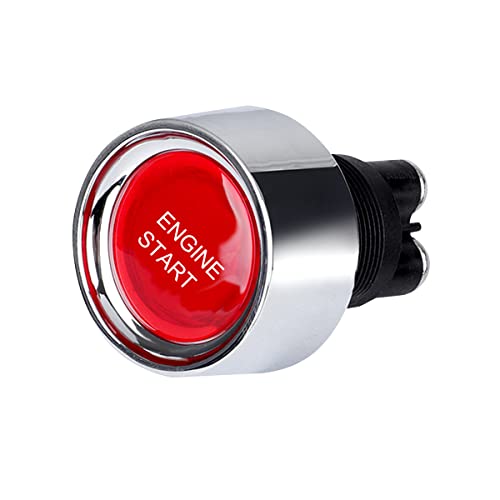 WANGCL Motorstart-Taste, Momentarschalter, Auto-Start-Taste, 3-polig, DC 12 V, 50 A, passend für Auto, Boot, Rennen, Rot WANGCL Motorstart-Taste, Momentarschalter, Auto-Start-Taste, 3-polig, DC 12 V, 50 A, passend für Auto, Boot, Rennen, Rot von WANGCL