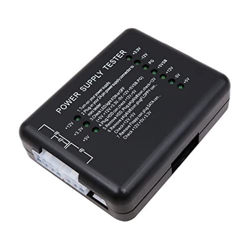 WANGCL PC-Netzteil-Tester, 20/24-poliger PSU-Tester für Disketten-Festplatte, CDROM, SATA, P4, CPU, PCI-E Leistungstest WANGCL PC-Netzteil-Tester, 20/24-poliger PSU-Tester für Disketten-Festplatte, CDROM, SATA, P4, CPU, PCI-E Leistungstest von WANGCL