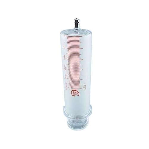 Labor 250 ml große Glasspritze mit Glaskaliber/Ruhr Schlösser Kaliber Glas Probenahme Spritze 250 CC(Small Glass Caliber) von WANGF