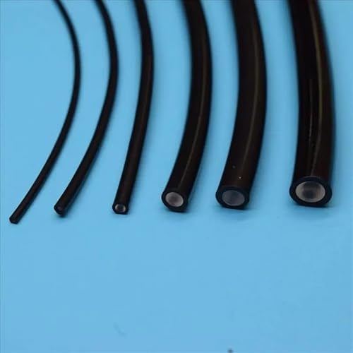 WANGFHAO 10mX Hochwertiges schwarzes PMMA-Endleuchten-Glasfaserkabel mit Innendurchmesser 1 mm/2 mm/3 mm/5 mm/6 mm(Color:Inner Diameter 3mm) von WANGFHAO