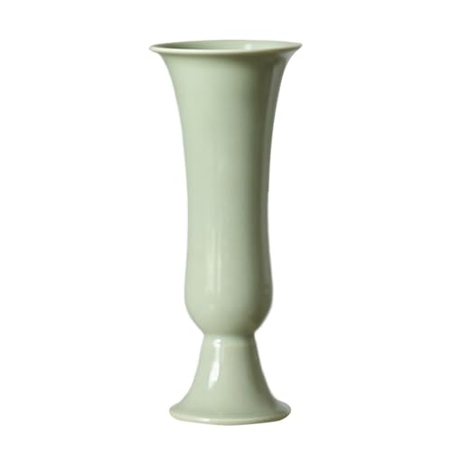 WANGHAI-666 Blumenvase Cyan Vase Blumenarrangeur Wohnkultur Schlank Körper Frische Künstliche Blumen Eingangsbereich Schlafzimmer Esszimmer(Green) von WANGHAI-666