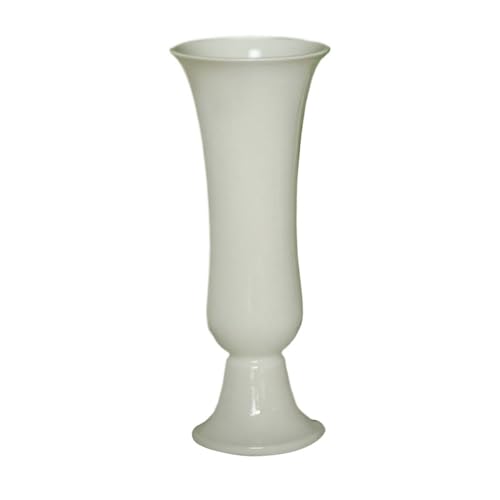 WANGHAI-666 Blumenvase Cyan Vase Blumenarrangeur Wohnkultur Schlank Körper Frische Künstliche Blumen Eingangsbereich Schlafzimmer Esszimmer(Weiß) von WANGHAI-666