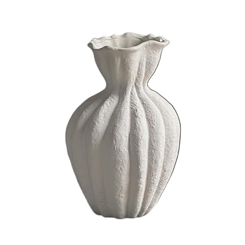 WANGHAI-666 Blumenvase Vintage Stil Matte Keramik Vase Tischplatte Blume Anordnung Dekor Frische Getrocknete Blumen Esszimmer Schlafzimmer(Groß) von WANGHAI-666