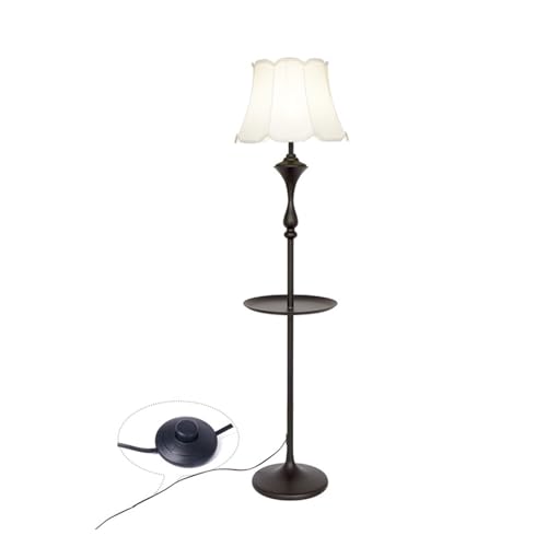 WANGHAI-666 Stehlampen LED-Beistelltisch und Stehlampe, Moderne Stehlampe mit Tablett for Schlafzimmer, Wohnzimmer, Büro, Lesen für Lesungen(Weiß) von WANGHAI-666