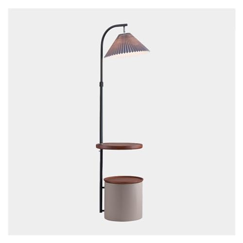 WANGHAI-666 Stehlampen Stehlampe aus Holz - Stehlampe for Schlafzimmer & Wohnzimmer - Mid Century Modern Stehlampe mit Couchtisch for Bauernhaus für Lesungen(Bruin) von WANGHAI-666
