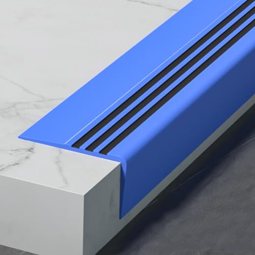 PVC Treppenkantenprofil Selbstklebend, Treppenprofil Kantenprofil, Winkelprofil, Breite 10 Cm, für Holz- Und Metalltreppen im Innen- und Außenbereich(Blue,200x10x4cm/79x4x1.6in) von WANGJIANPENGPL
