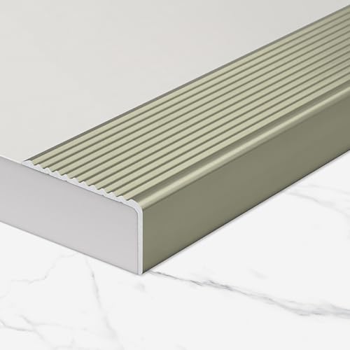 WANGJIANPENGPL 100cm Treppenkantenprofil Alu, Treppenprofil, Winkelprofil Aluminium, für Den Innen- und Außenbereich(Green,50mm) von WANGJIANPENGPL