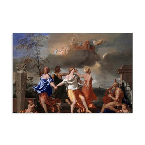 WANGLIDD Nicolas Poussin Gemälde, Wandkunst, Poster, Drucke, "A Dance to The Music of Time", Kunstdruck auf Leinwand, Kunstwerke, Geschenkidee, ästhetisch, ungerahmt, 30 x 45 cm WANGLIDD Nicolas Poussin Gemälde, Wandkunst, Poster, Drucke, "A Dance to The Music of Time", Kunstdruck auf Leinwand, Kunstwerke, Geschenkidee, ästhetisch, ungerahmt, 30 x 45 cm von WANGLIDD