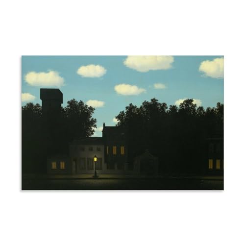 WANGLIDD Rene Magritte Gemälde-Poster Das Imperium des Lichts II auf Leinwand, Wandkunstdruck, Foto, Bild, Gemälde, Raumdekoration, Heimdekoration, ungerahmt, 40 x 60 cm WANGLIDD Rene Magritte Gemälde-Poster Das Imperium des Lichts II auf Leinwand, Wandkunstdruck, Foto, Bild, Gemälde, Raumdekoration, Heimdekoration, ungerahmt, 40 x 60 cm von WANGLIDD