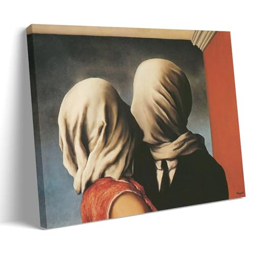 WANGLIDD Rene Magritte Gemälde Poster Die Liebenden auf Leinwand, Wandkunst, dekoratives Bild, Drucke, moderner Dekorrahmen, 20 x 30 cm WANGLIDD Rene Magritte Gemälde Poster Die Liebenden auf Leinwand, Wandkunst, dekoratives Bild, Drucke, moderner Dekorrahmen, 20 x 30 cm von WANGLIDD