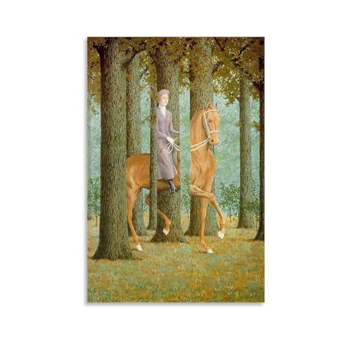 WANGLIDD Rene Magritte Gemälde-Poster "The Blank Signature Artworks" auf Leinwand, ästhetische Wandkunstdrucke, moderne Dekoration, ungerahmt, 60 x 90 cm von WANGLIDD