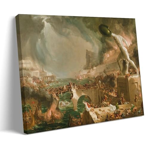 WANGLIDD Thomas Cole Poster "The Course of Empire", Zerstörung, dekoratives Gemälde, Leinwand, Wandkunst, Wohnzimmer, Schlafzimmer, 40 x 60 cm WANGLIDD Thomas Cole Poster "The Course of Empire", Zerstörung, dekoratives Gemälde, Leinwand, Wandkunst, Wohnzimmer, Schlafzimmer, 40 x 60 cm von WANGLIDD