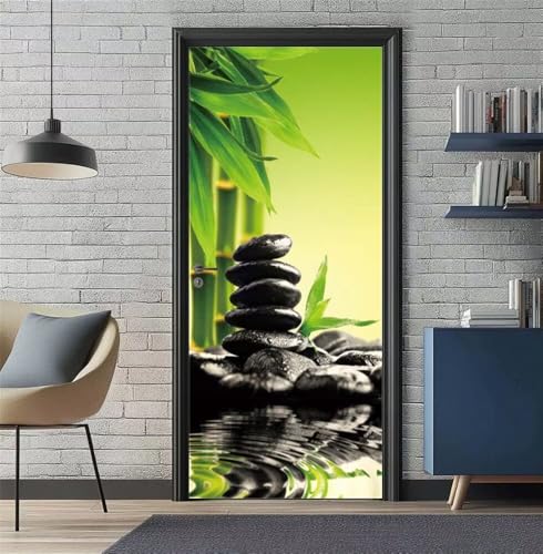 Türtapete Selbstklebend Türaufkleber Bambus Kieselstein Türfolie 77X200 cm 3D Fototapete Türposter PVC Wasserfest Türbilder Wandtattoo für Schlafzimmer Wohnzimmer Tür Dekoration Abnehmbar -DS1193 Türtapete Selbstklebend Türaufkleber Bambus Kieselstein Türfolie 77X200 cm 3D Fototapete Türposter PVC Wasserfest Türbilder Wandtattoo für Schlafzimmer Wohnzimmer Tür Dekoration Abnehmbar -DS1193 von WANGLLPGY