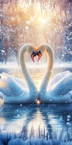 WANGLLPGY Diamond Painting Winterschwan Seen, 5D Diamond Painting Groß xxl 30x60cm, DIY Diamond Painting Set für Erwachsene, Diamant Painting Bilder Kinder für Wohnzimmer Dekoration -YZ867 WANGLLPGY Diamond Painting Winterschwan Seen, 5D Diamond Painting Groß xxl 30x60cm, DIY Diamond Painting Set für Erwachsene, Diamant Painting Bilder Kinder für Wohnzimmer Dekoration -YZ867 von WANGLLPGY