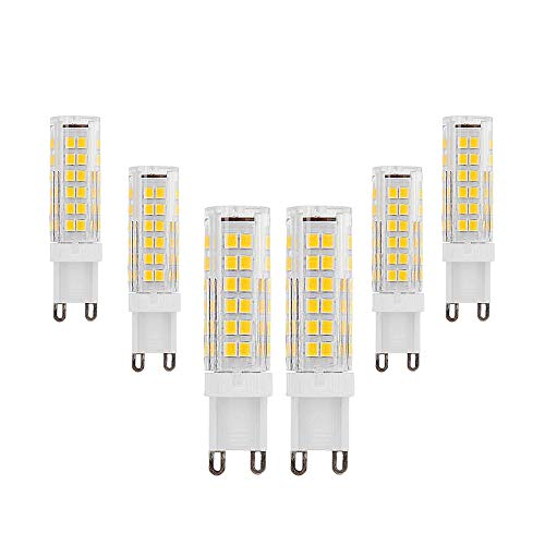 G9 LED-Glühbirnen 9W Äquivalent 90W Halogen Warmweiß 3000k 900Lumen AC220-240V 360° Abstrahlwinkel Energieeinsparung G9 Nein Dimmbar(6 Stücke)[Energieklasse A ++] von WANGPEI