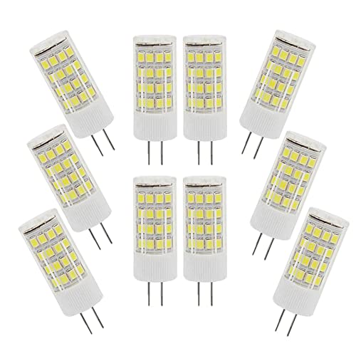 WANGPEI G4 LED-Glühbirnen 5W Äquivalent 50W Halogen Kaltweiß 6000k 500Lumen AC220-240V 360° Abstrahlwinkel Energieeinsparung G4 Nein Dimmbar(10 Stücke) von WANGPEI