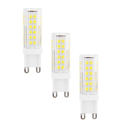 WANGPEI G9 LED-Glühbirnen 9W Äquivalent 90W Halogen Kaltweiß 6000k 900Lumen AC220-240V 360 ° Abstrahlwinkel Energieeinsparung G9 Nein Dimmbar(3 Stücke) von WANGPEI
