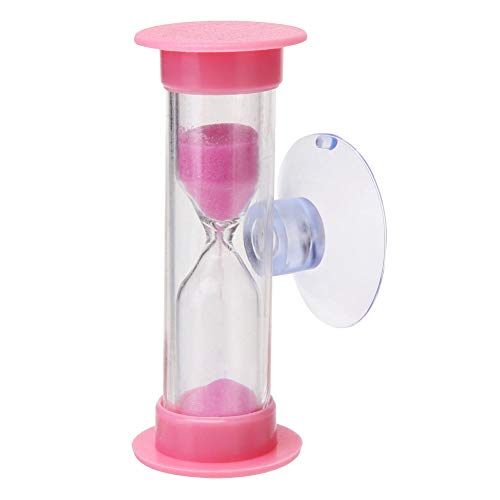 WANGQI Farbenfrohe Sanduhren Klein Sanduhr Timer zum Zähneputzen for Kinder Bunte Sanduhr mit Saugnapf Kinderzähne Zähneputzen Timer Geburtstagsgeschenk Basteln 3 Minuten Sanduhr von WANGQI