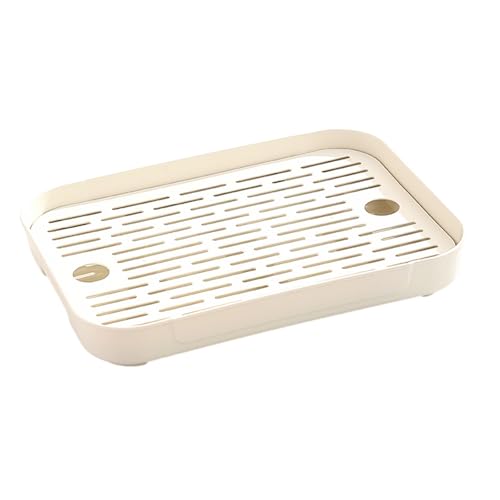 Abtropfschale aus Kunststoff, Auffangwanne Unter der Spüle, Teetablett, Auffangwanne für Die Spülmaschine, Verwendbar für Obst, Gemüse, Gebäck, Kaffee(White) von WANGRUIERHA