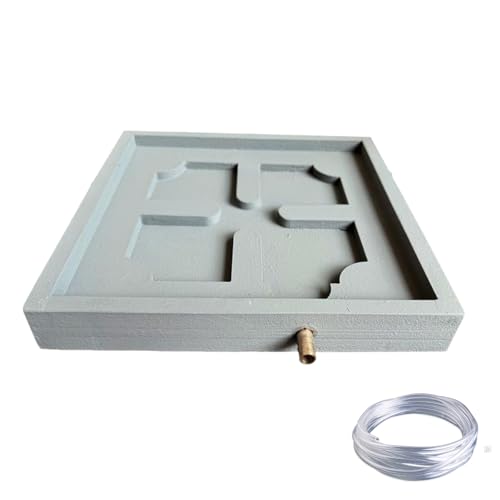Auffangschale für Blumentöpfe, Abtropfschale aus Kunststoff, Auffangwanne Kunststoffschale, Ablaufwanne mit Integrierter Umleitungsrinne, Drainage-Torusmatte(30x30x4cm/12x12x1.6in) von WANGRUIERHA