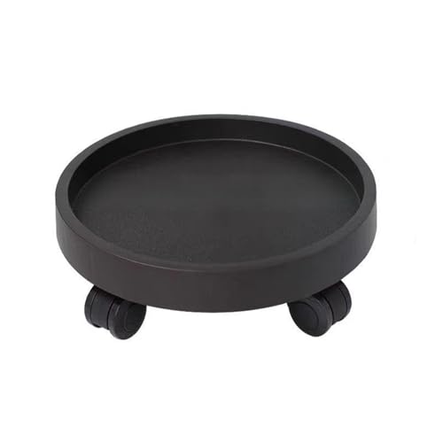 Blumentopf Tablett, Kunststoff Auffangwanne, Abtropfschale mit Universalrädern, Robuster Blumentopf-Mover, Geeignet für den Innen- und Außenbereich(Black,40x40x11cm/16x16x4in) von WANGRUIERHA
