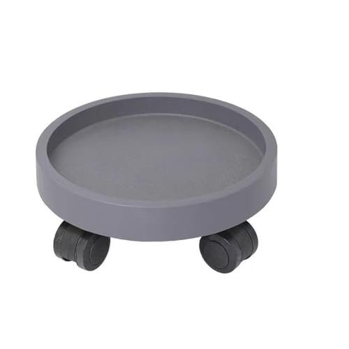 Blumentopf Tablett, Kunststoff Auffangwanne, Abtropfschale mit Universalrädern, Robuster Blumentopf-Mover, Geeignet für den Innen- und Außenbereich(Gray,25x25x8cm/10x10x3in) von WANGRUIERHA