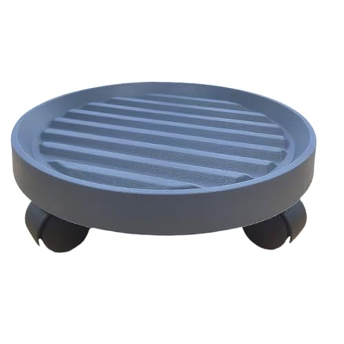 Pflanzentropfschale, Auffangwanne mit Universalrädern, Robuste Blumentopf Abtropfschale, 360° Drehung Ohne Tote Winkel(Gray) von WANGRUIERHA