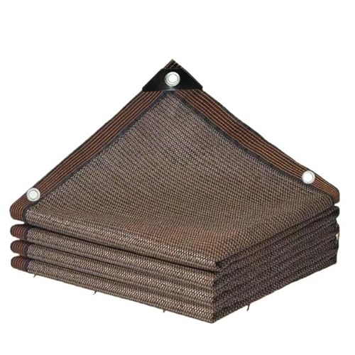 Sonnensegel 12-poliger Kaffee-Sonnenschirm, Sonnenschutznetz, Hausgarten-Sonnenschutznetz, Balkon-Sonnenschutz, Carport-Schattennetz(4x4m) von WANGSHAOWEI