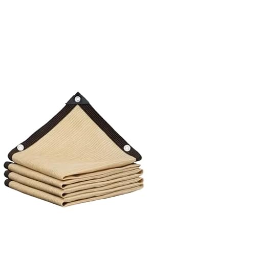 Sonnensegel 12-poliges Sonnenschutznetz, Anti-Ultraviolett-Markisen-Pflanzenabdeckungsnetz for den Gartenhof im Freien, Schwimmbad, Balkon, Schattentuch(Beige,2x6m) von WANGSHAOWEI