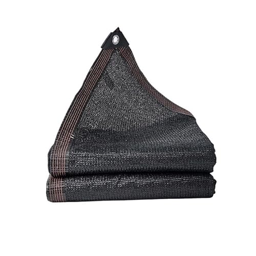 Sonnensegel 2/3/4/6M Outdoor Shading Wasserdichtes Sonnenschutzsegel Sommerschattennetz Baldachin Gartenschattennetz for Terrasse Auto Leinwand Markise Pool(Noir,4mx4m) von WANGSHAOWEI