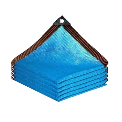 Sonnensegel 6/12Pin Blau Sonnenschirm Net Im Freien Schwimmen Pool Pergola Garage Mesh Abdeckung Garten Gewächshaus Pflanze Blume Shading Netting Tuch(6Pin,3x1.5m) von WANGSHAOWEI