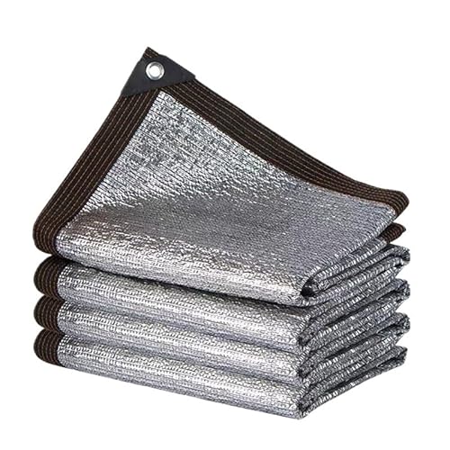 Sonnensegel 75% 99% Aluminiumfolie Sonnenschutznetz Outdoor Sonnenschutz Segel Auto Markise Garten Schattennetz Zaun Sichtschutz(Shading 99,1x1m) von WANGSHAOWEI