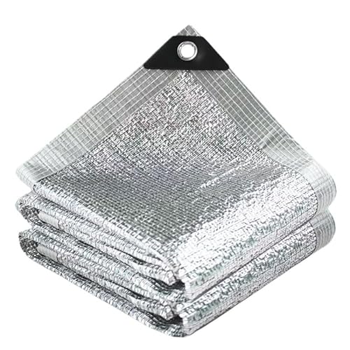 Sonnensegel 85% Schattenrate Aluminiumfolie Sonnenschutznetz Sommer silbrig reflektierender Sonnenschutz Anti-UV Pergola Markise Auto Sonnenschutzdach(1x2m) von WANGSHAOWEI