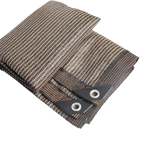 Sonnensegel 85% Schattierung Kaffeebraun Sonnenschutznetz Schwimmbad Sonnenschutz Mesh Balkon Bildschirm(3mx3.0m) von WANGSHAOWEI