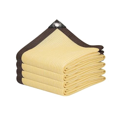 Sonnensegel Beige Sonnenschirm Net Garten Terrasse Schatten Tuch Stoff Verklebt Rand Sukkulente Pflanze Abdeckung Pergola Camping Balkon Pavillon(Beige,2mx3.0m) von WANGSHAOWEI